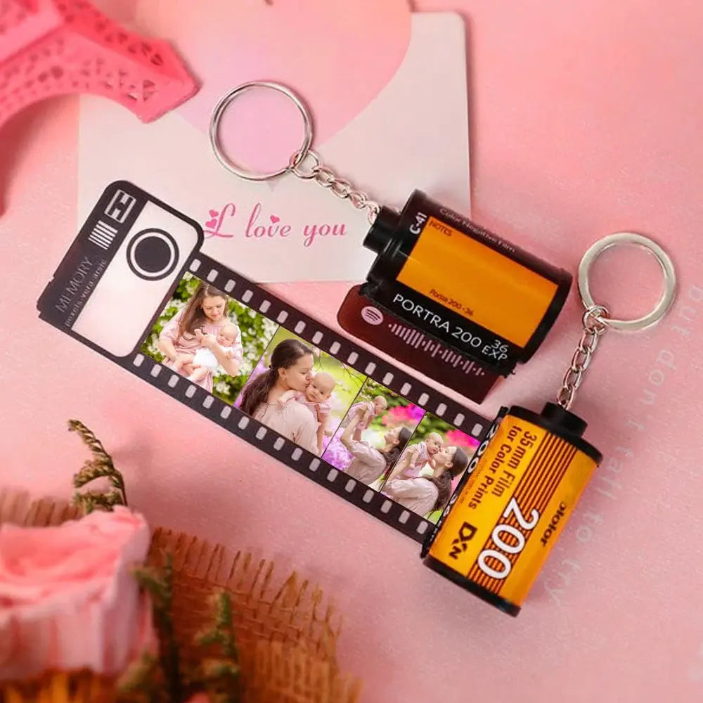 Camera Roll Photo Keychain For Dad