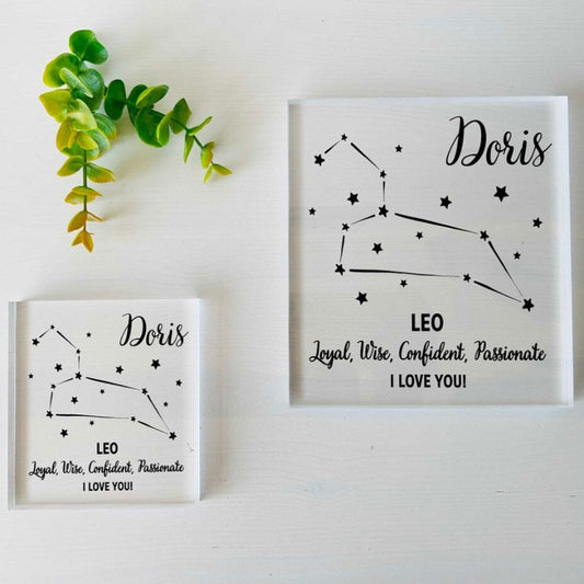 Birthday Zodiac Sign Custom Plaque