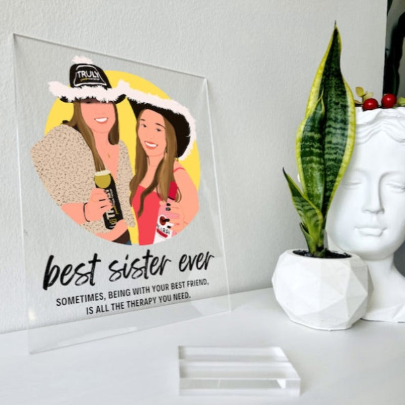 Custom Best Friend Illustration Plaque