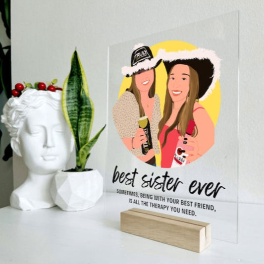 Custom Best Friend Illustration Plaque