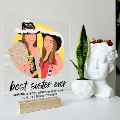 Custom Best Friend Illustration Plaque