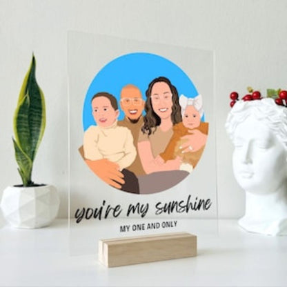 Custom Family illustration Plaque