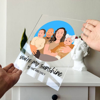 Custom Family illustration Plaque