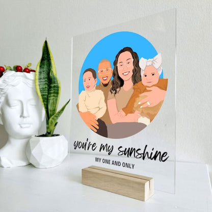 Custom Family illustration Plaque