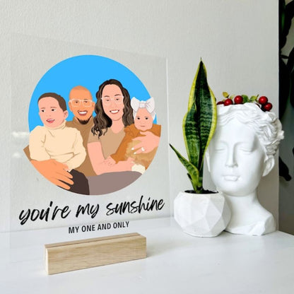 Custom Family illustration Plaque