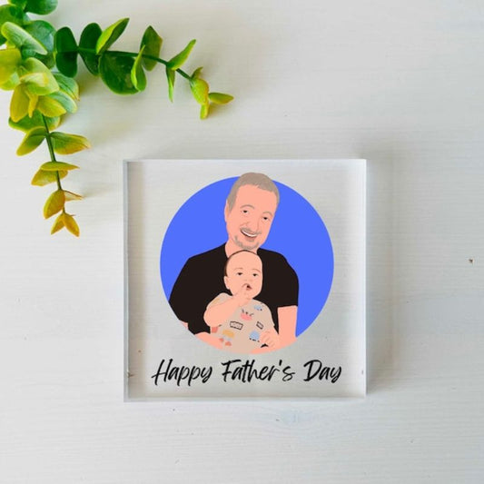 Custom Father Portrait Plaque