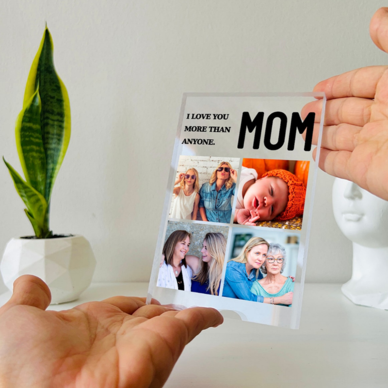 Custom Glass Photo Frame For Mother