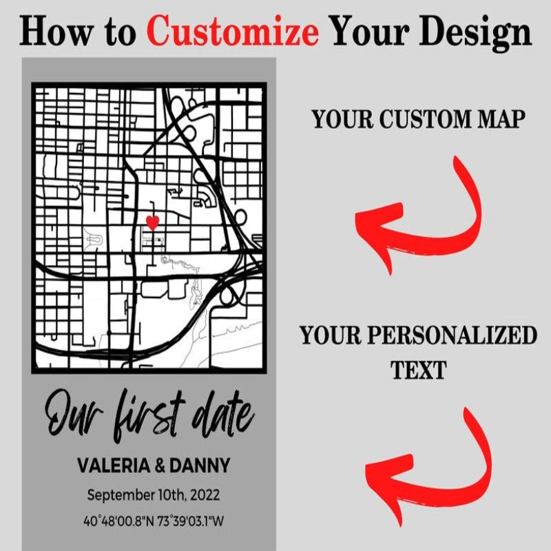 Customized Location Couple Map