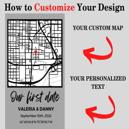 Customized Location Couple Map