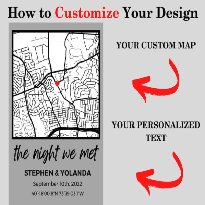 Custom Location Couple Map