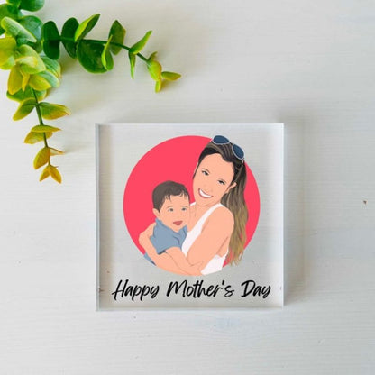 Custom Mothers Day Illustration Portrait