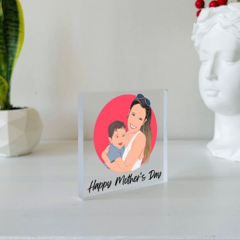 Custom Mothers Day Illustration Portrait