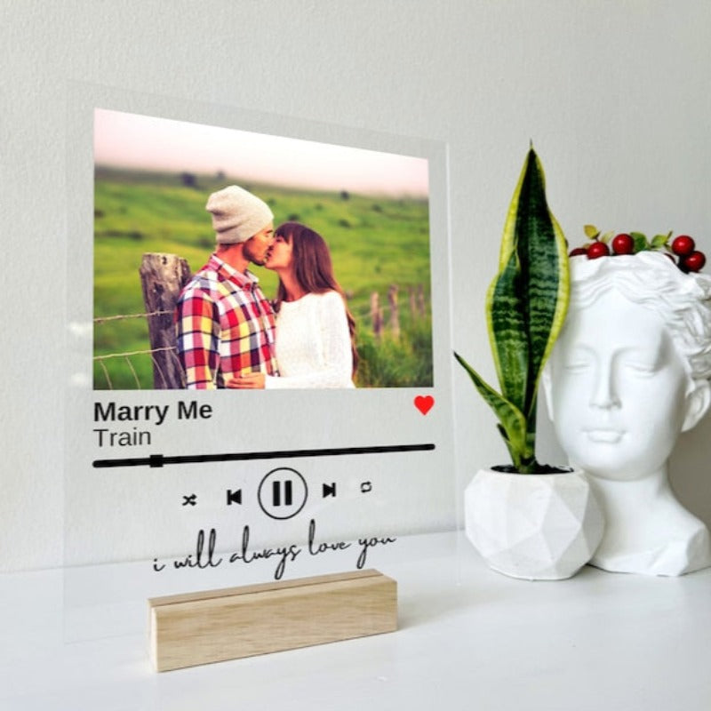 Custom Song Photo Plaque