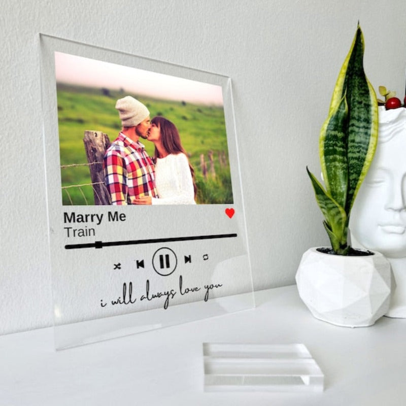 Custom Song Photo Plaque