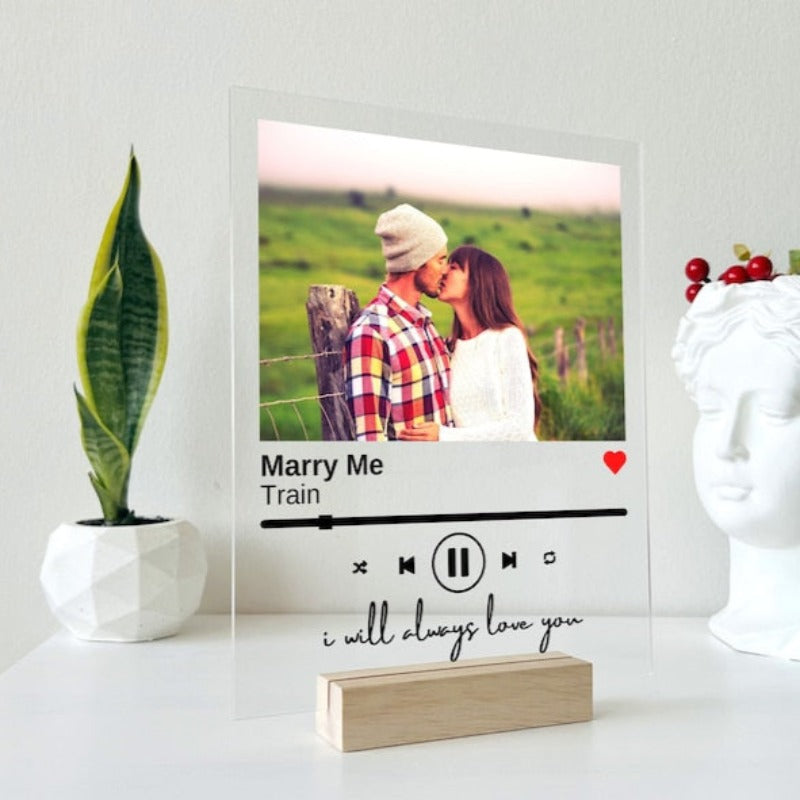 Custom Song Photo Plaque