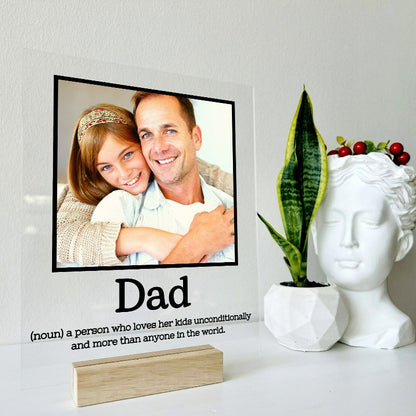 Custom Text Print Photo Frame With Stand