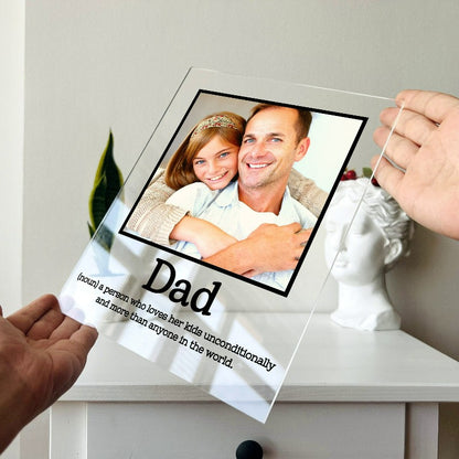 Custom Text Print Photo Frame With Stand