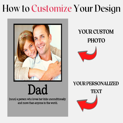 Custom Text Print Photo Frame With Stand