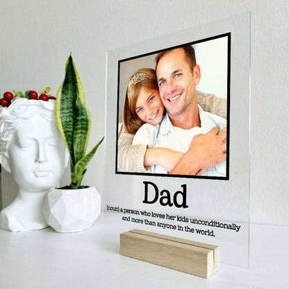 Custom Text Print Photo Frame With Stand