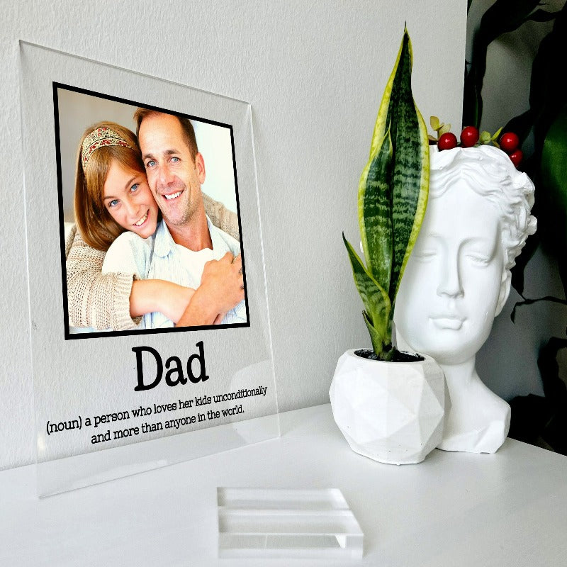 Custom Text Print Photo Frame With Stand