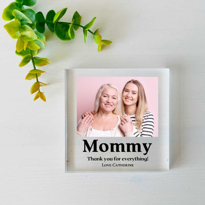 Custom Text Printed Photo Block For Mother