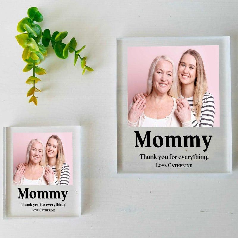 Custom Text Printed Photo Block For Mother