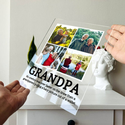 Customized Grandpa Photo Plaque