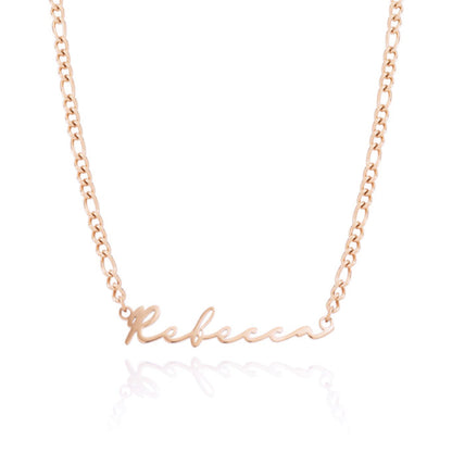 Custom Signature Name Necklace With Chains