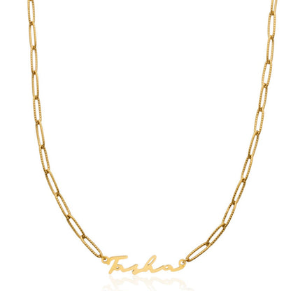 Personalized Elegance Signature Name Necklace