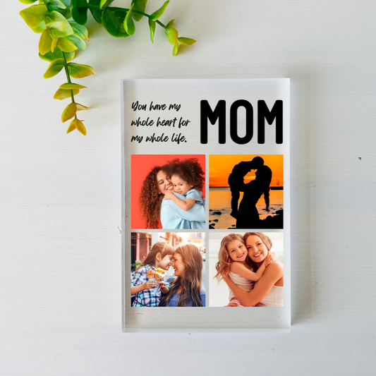 Customized Text Photo Plaque For Mother