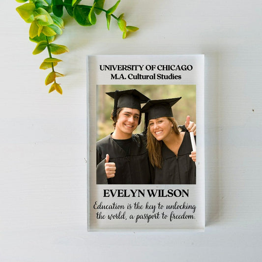 Graduation Plaque With Personalized Text