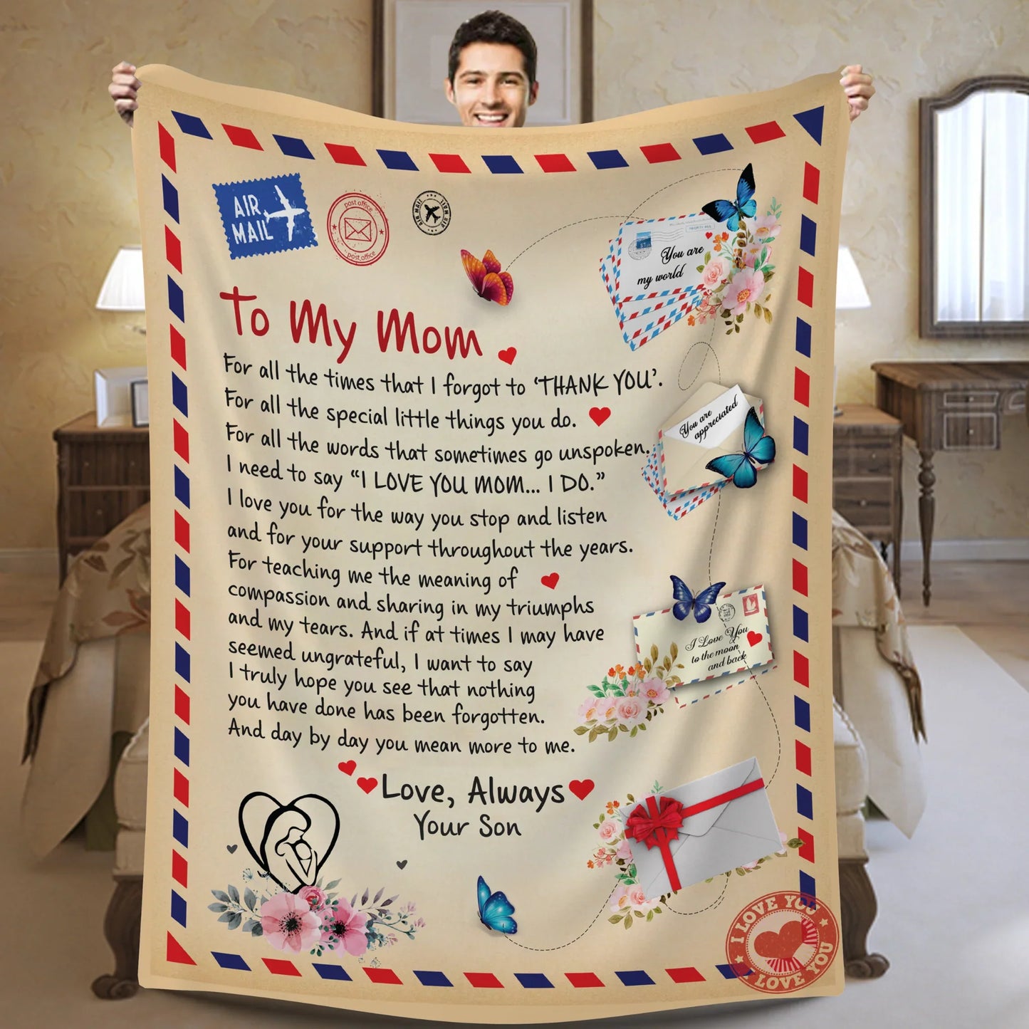 Elegant Blanket Gift For Mom