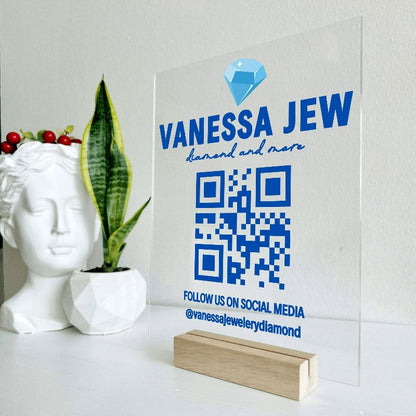 Personalized Acrylic QR Sign Frame