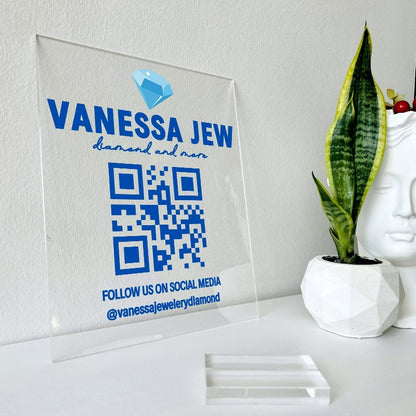 Personalized Acrylic QR Sign Frame