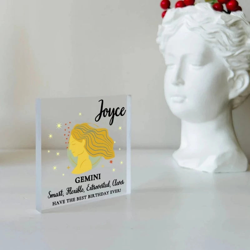 Personalized Birthday Zodiac Sign Plaque