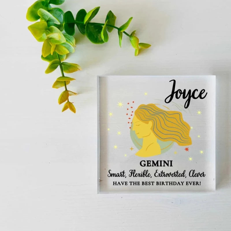 Personalized Birthday Zodiac Sign Plaque