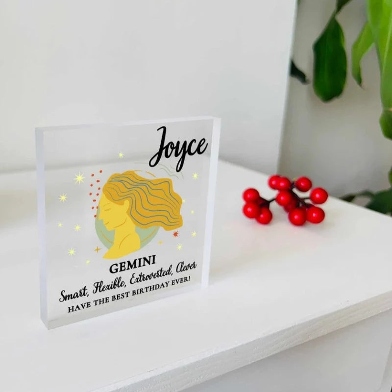 Personalized Birthday Zodiac Sign Plaque