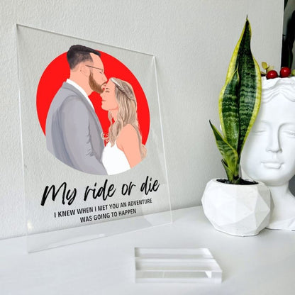 Personalized Couple Illustration Plaque