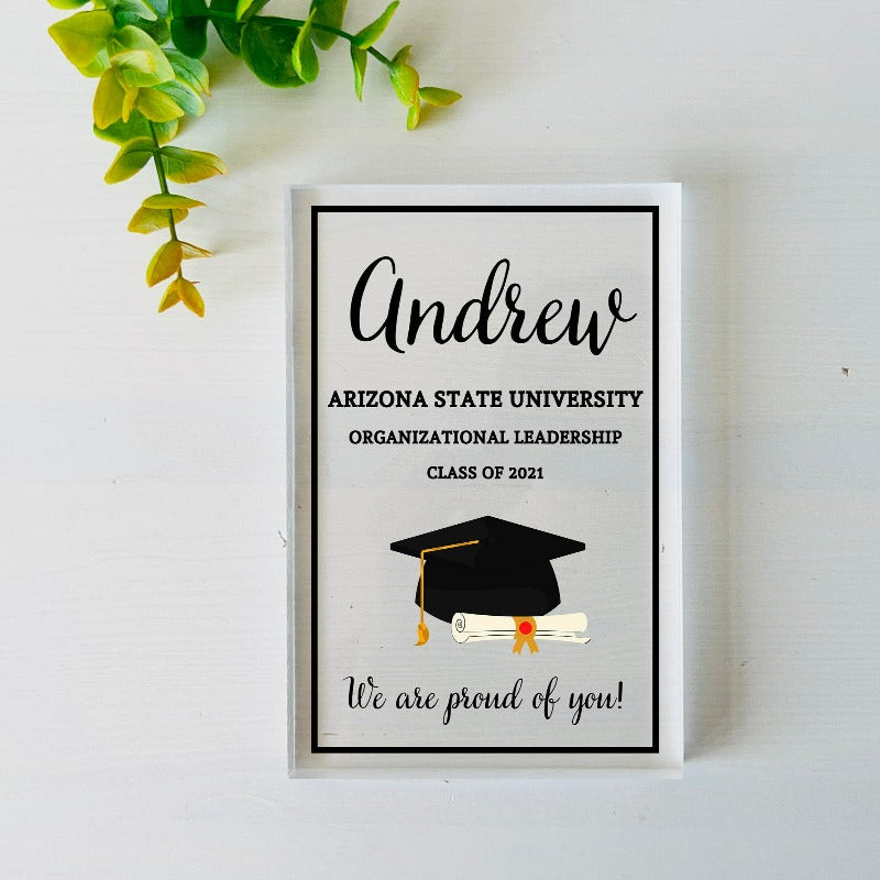 Personalized Graduation Plaque With Text