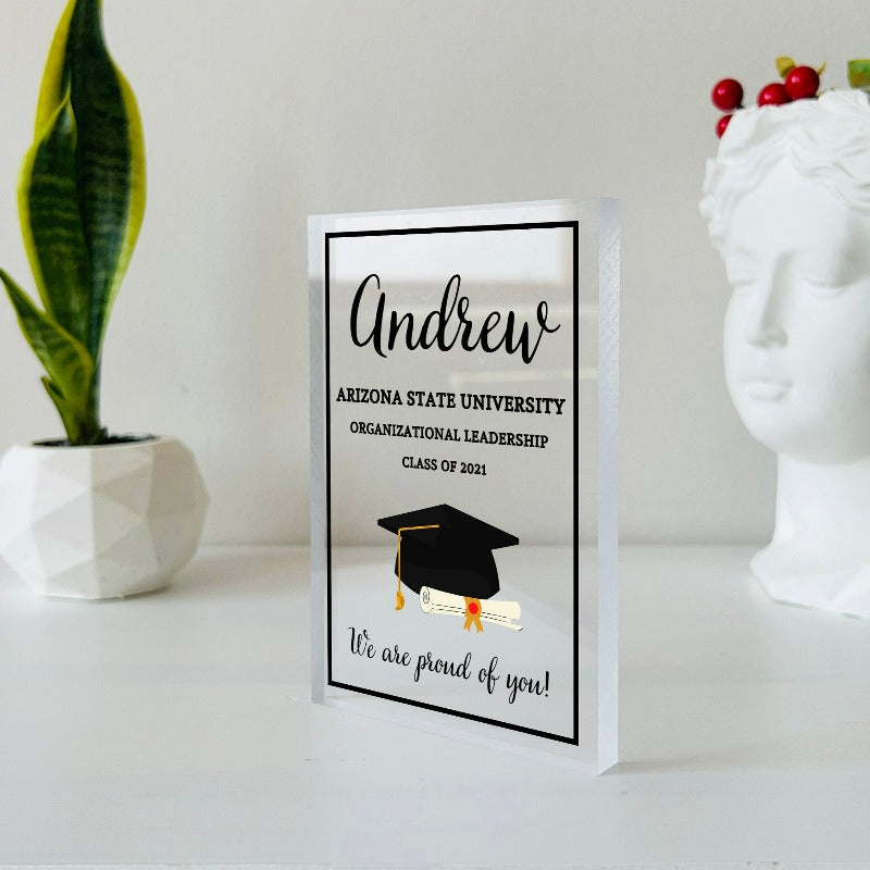 Personalized Graduation Plaque With Text