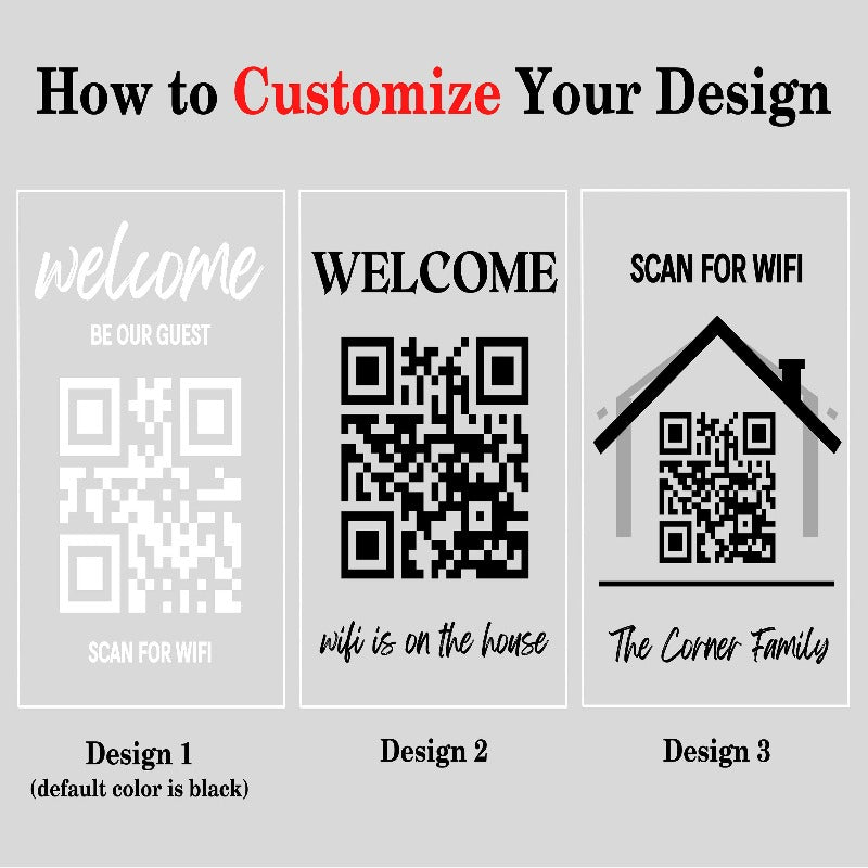 Personalized Home Wifi QR Frame