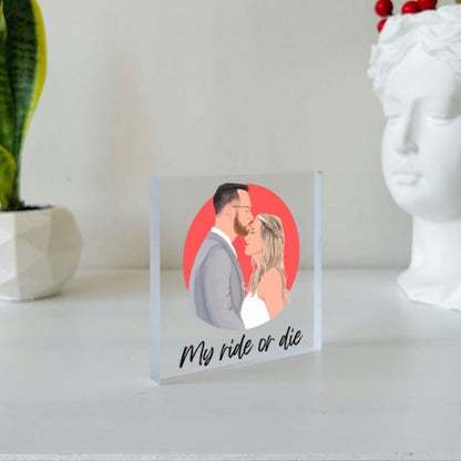 Personalized Minimalist Portrait Plaque