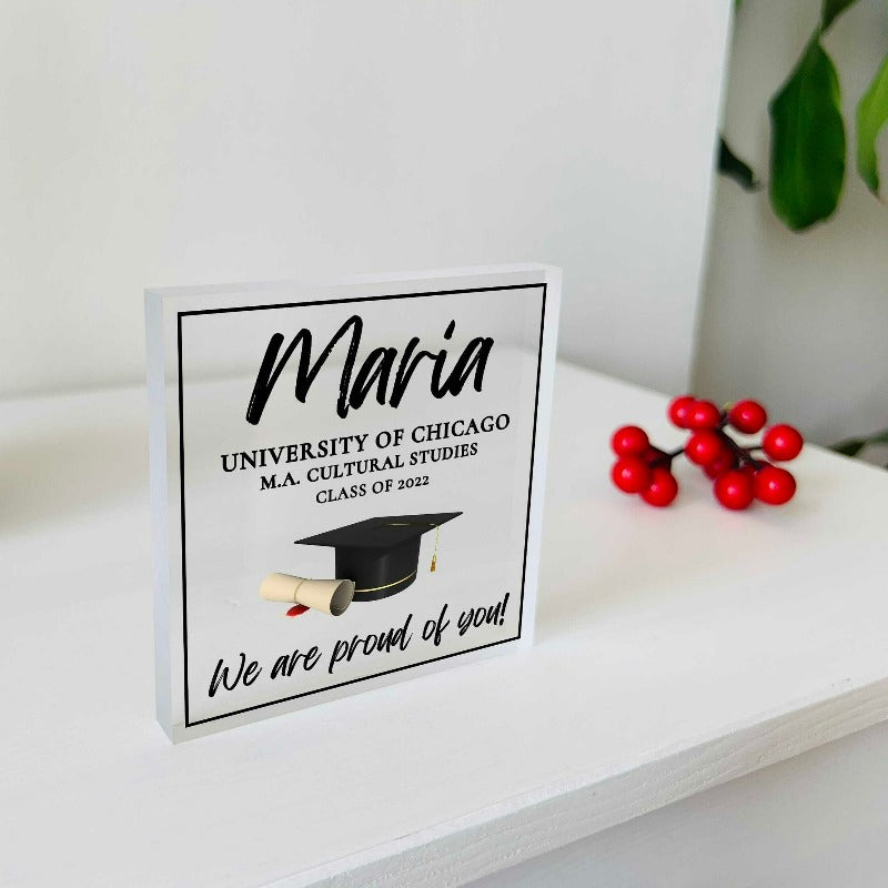 Personalized Text Graduation Memorial Photo Plaque