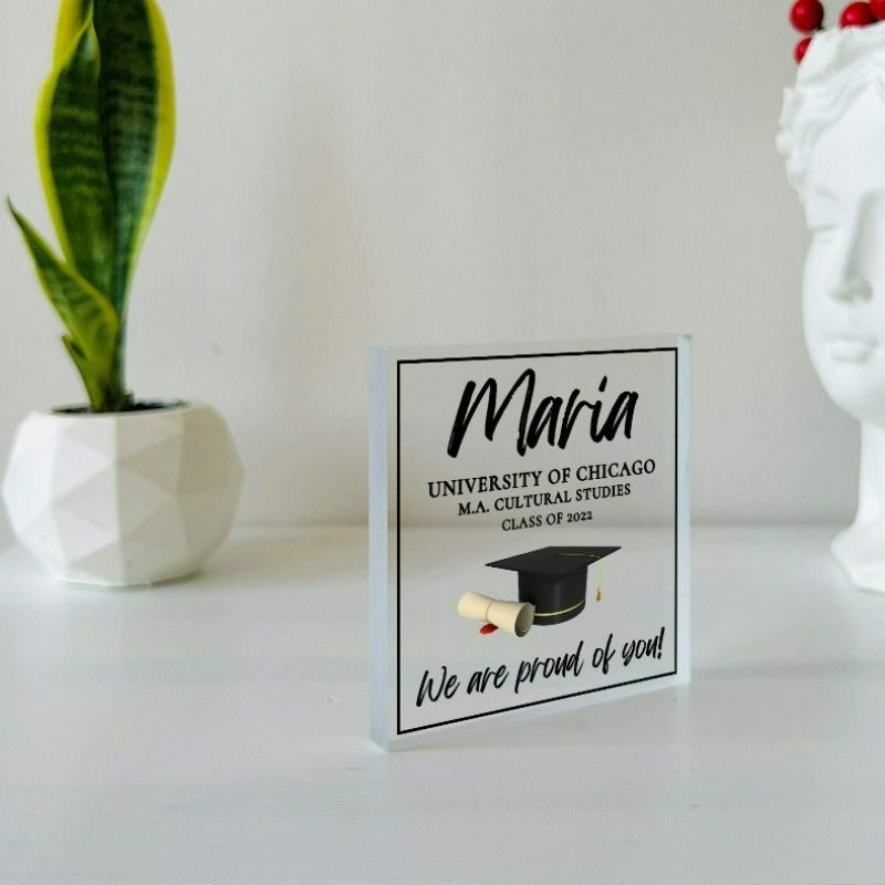 Personalized Text Graduation Memorial Photo Plaque