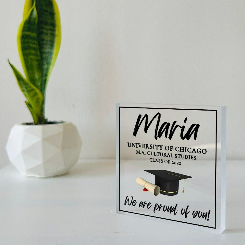 Personalized Text Graduation Memorial Photo Plaque