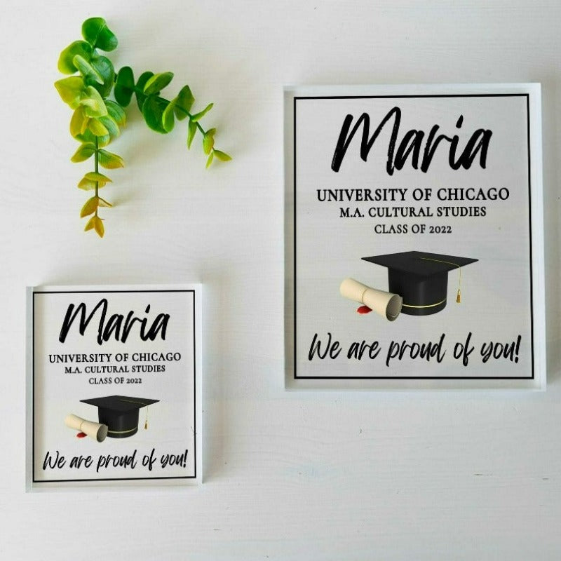 Personalized Text Graduation Memorial Photo Plaque