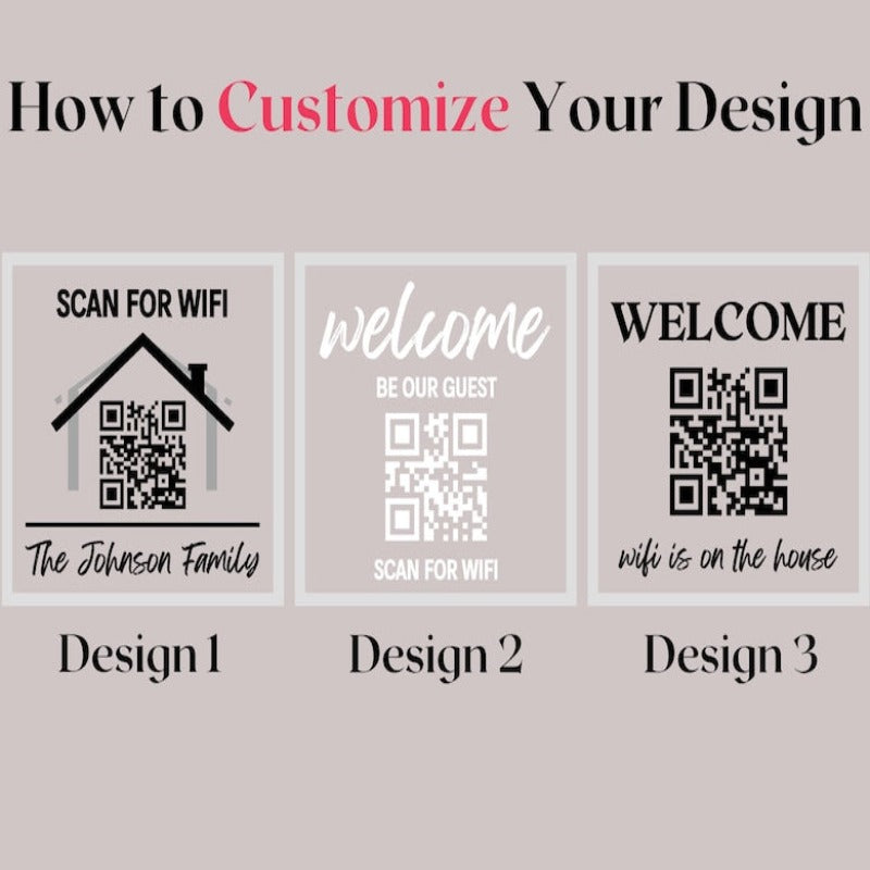 Personalized Wifi QR Sign