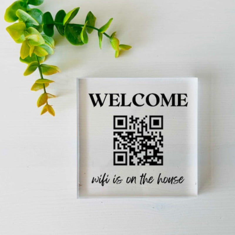 Personalized Wifi QR Sign