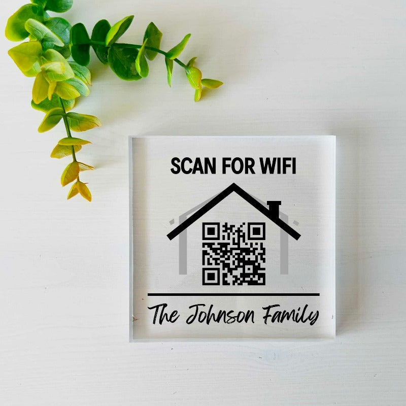 Personalized Wifi QR Sign Frame