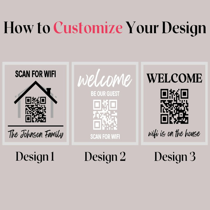 Personalized Wifi QR Sign Frame